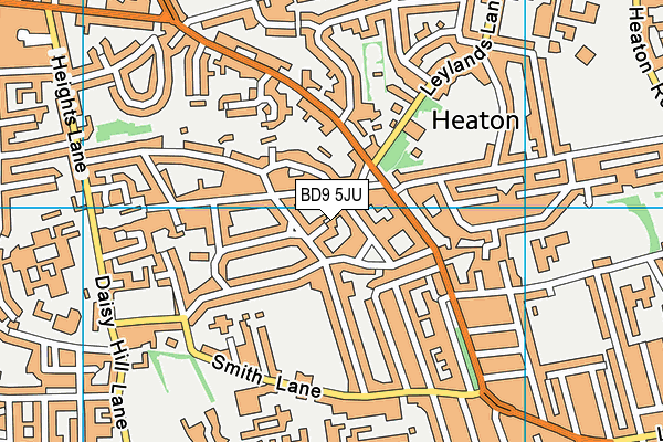 BD9 5JU map - OS VectorMap District (Ordnance Survey)