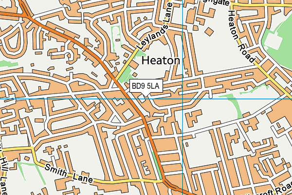 BD9 5LA map - OS VectorMap District (Ordnance Survey)