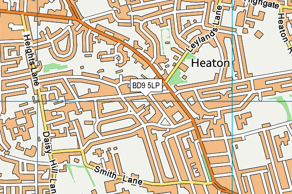 BD9 5LP map - OS VectorMap District (Ordnance Survey)