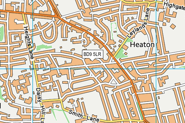 BD9 5LR map - OS VectorMap District (Ordnance Survey)