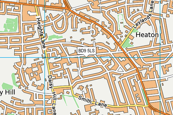 BD9 5LS map - OS VectorMap District (Ordnance Survey)