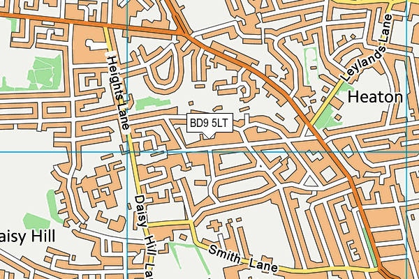 BD9 5LT map - OS VectorMap District (Ordnance Survey)