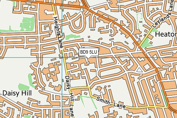 BD9 5LU map - OS VectorMap District (Ordnance Survey)