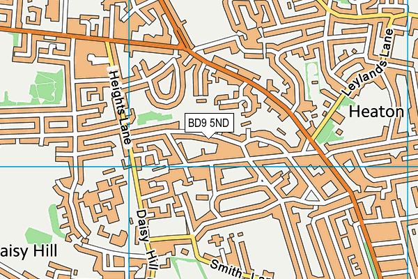 BD9 5ND map - OS VectorMap District (Ordnance Survey)