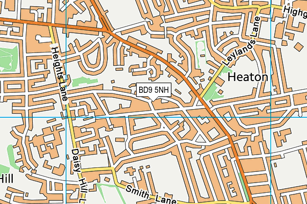 BD9 5NH map - OS VectorMap District (Ordnance Survey)