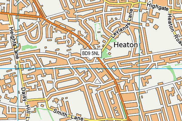 BD9 5NL map - OS VectorMap District (Ordnance Survey)