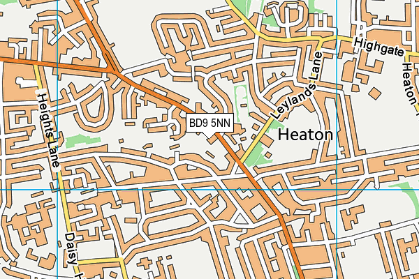 BD9 5NN map - OS VectorMap District (Ordnance Survey)