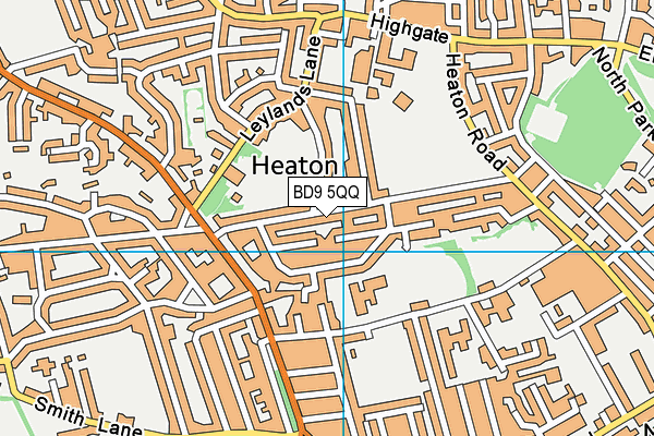 BD9 5QQ map - OS VectorMap District (Ordnance Survey)