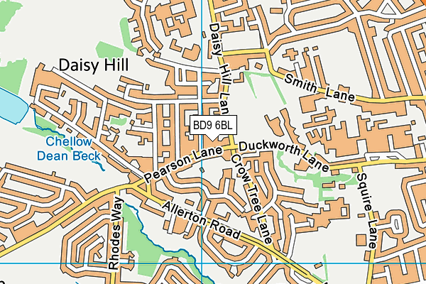 BD9 6BL map - OS VectorMap District (Ordnance Survey)