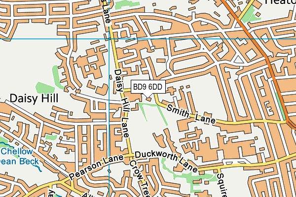 BD9 6DD map - OS VectorMap District (Ordnance Survey)