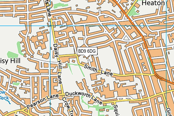 BD9 6DG map - OS VectorMap District (Ordnance Survey)