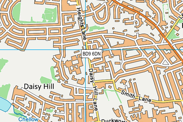 BD9 6DN map - OS VectorMap District (Ordnance Survey)