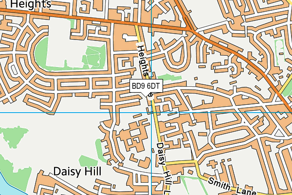 BD9 6DT map - OS VectorMap District (Ordnance Survey)