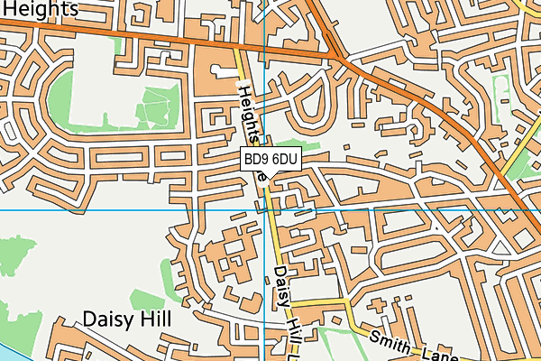 BD9 6DU map - OS VectorMap District (Ordnance Survey)