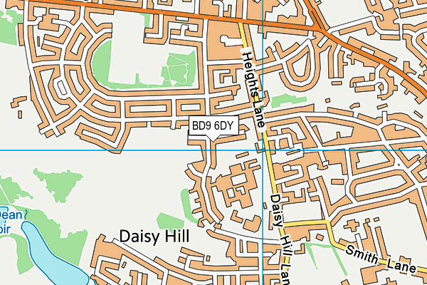 BD9 6DY map - OS VectorMap District (Ordnance Survey)