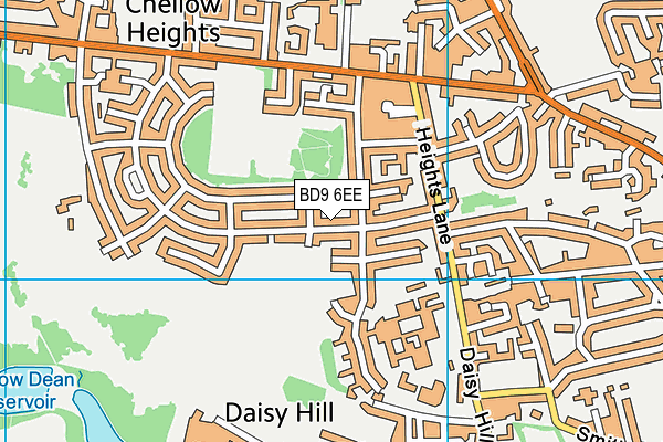 BD9 6EE map - OS VectorMap District (Ordnance Survey)