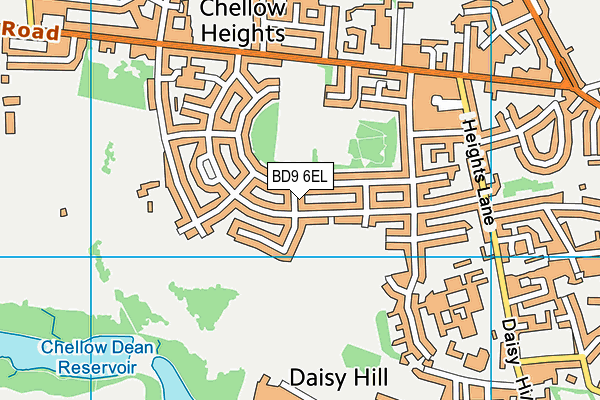 BD9 6EL map - OS VectorMap District (Ordnance Survey)