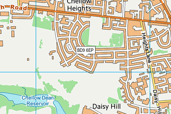 BD9 6EP map - OS VectorMap District (Ordnance Survey)