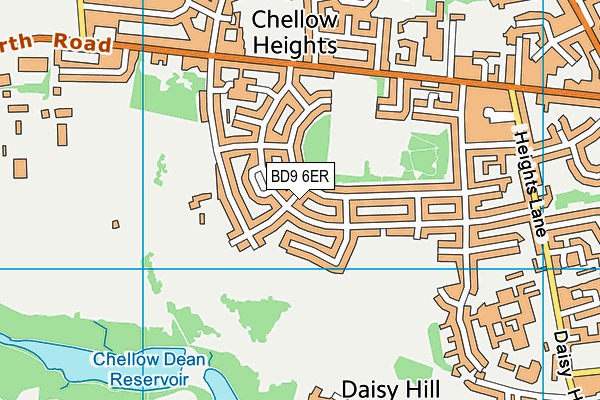 BD9 6ER map - OS VectorMap District (Ordnance Survey)