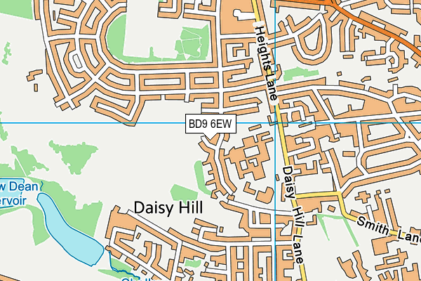 BD9 6EW map - OS VectorMap District (Ordnance Survey)