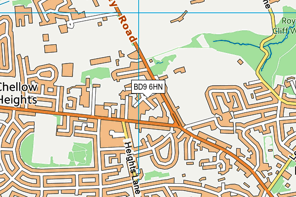 BD9 6HN map - OS VectorMap District (Ordnance Survey)