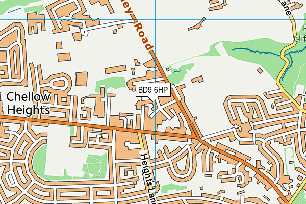BD9 6HP map - OS VectorMap District (Ordnance Survey)