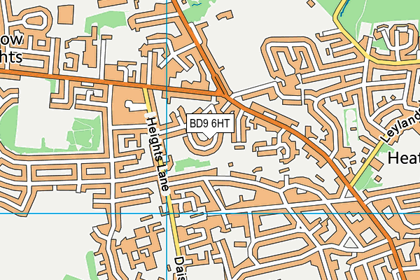 BD9 6HT map - OS VectorMap District (Ordnance Survey)