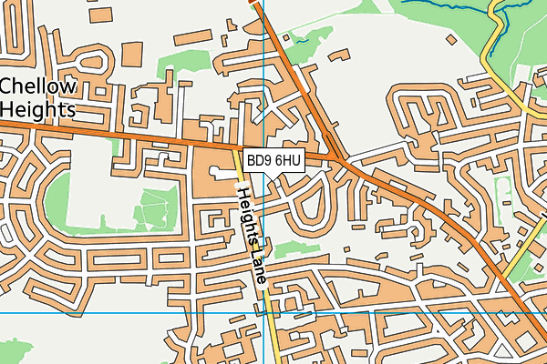 BD9 6HU map - OS VectorMap District (Ordnance Survey)