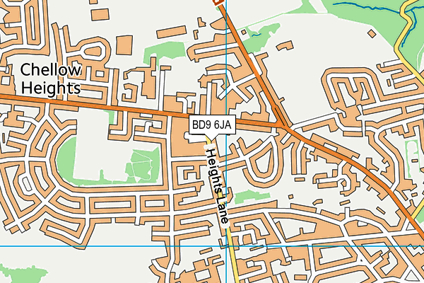 BD9 6JA map - OS VectorMap District (Ordnance Survey)