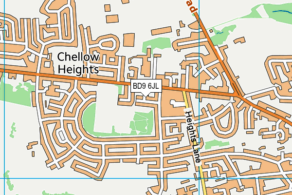 BD9 6JL map - OS VectorMap District (Ordnance Survey)