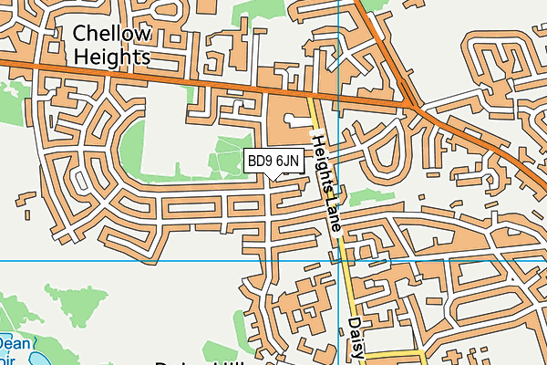 BD9 6JN map - OS VectorMap District (Ordnance Survey)