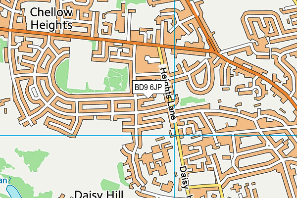 BD9 6JP map - OS VectorMap District (Ordnance Survey)