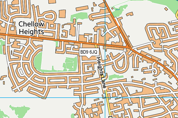 BD9 6JQ map - OS VectorMap District (Ordnance Survey)