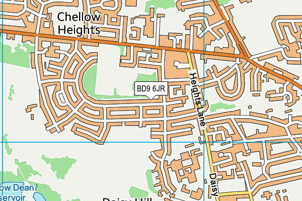 BD9 6JR map - OS VectorMap District (Ordnance Survey)