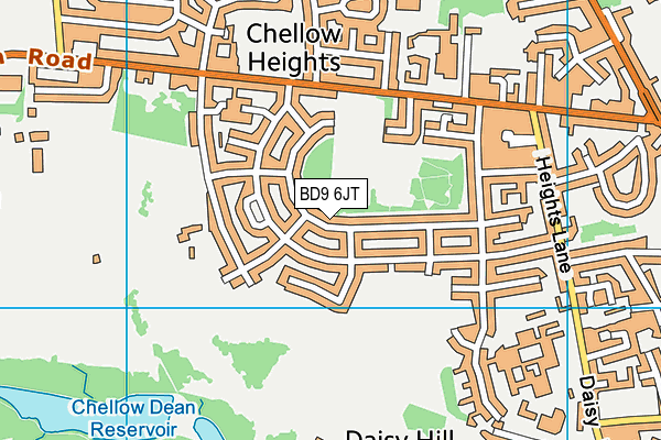 BD9 6JT map - OS VectorMap District (Ordnance Survey)