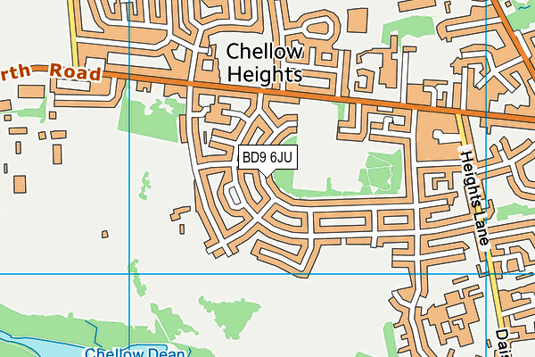 BD9 6JU map - OS VectorMap District (Ordnance Survey)