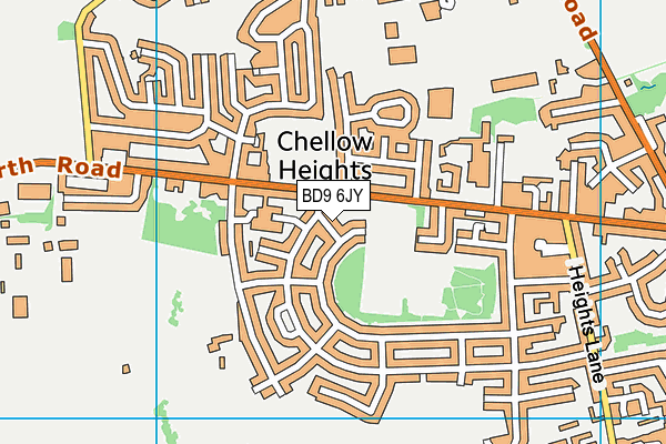 BD9 6JY map - OS VectorMap District (Ordnance Survey)