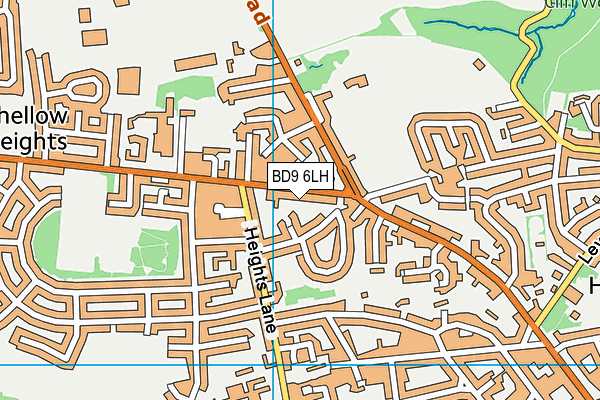 BD9 6LH map - OS VectorMap District (Ordnance Survey)