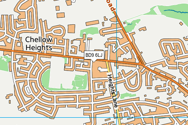 BD9 6LJ map - OS VectorMap District (Ordnance Survey)