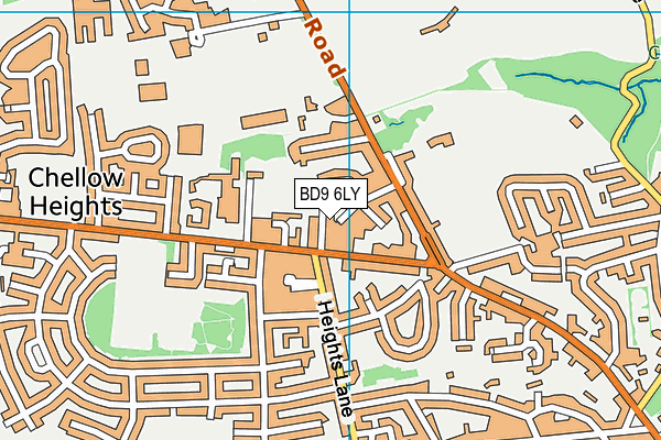 BD9 6LY map - OS VectorMap District (Ordnance Survey)