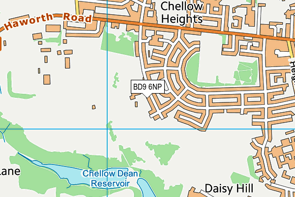 Cross Roads & Daisy Hill Methodists Cricket Club (Closed) map (BD9 6NP) - OS VectorMap District (Ordnance Survey)