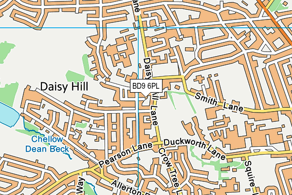 BD9 6PL map - OS VectorMap District (Ordnance Survey)