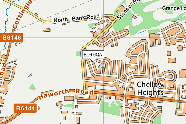 BD9 6QA map - OS VectorMap District (Ordnance Survey)