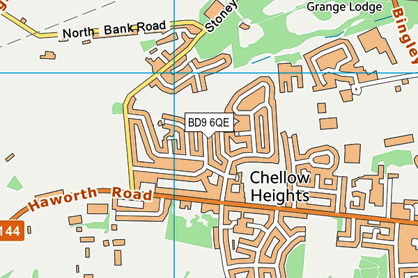 BD9 6QE map - OS VectorMap District (Ordnance Survey)