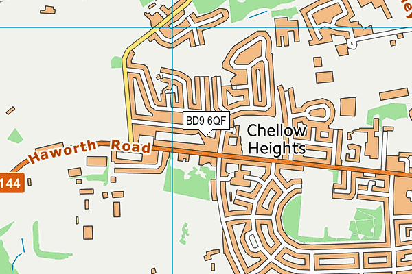 BD9 6QF map - OS VectorMap District (Ordnance Survey)