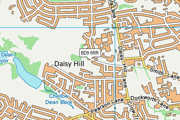 BD9 6RR map - OS VectorMap District (Ordnance Survey)