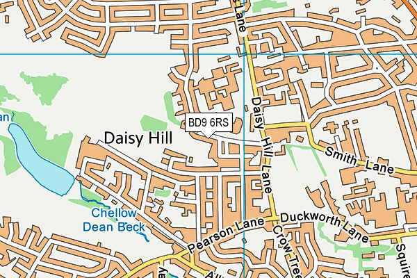 BD9 6RS map - OS VectorMap District (Ordnance Survey)