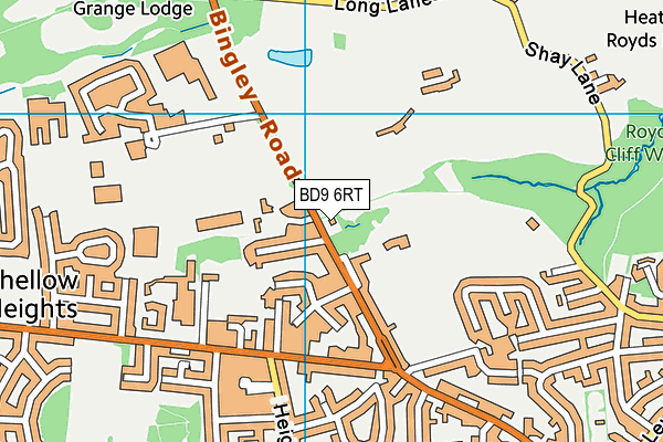 BD9 6RT map - OS VectorMap District (Ordnance Survey)