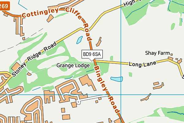 BD9 6SA map - OS VectorMap District (Ordnance Survey)