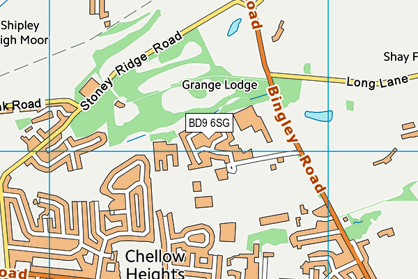 BD9 6SG map - OS VectorMap District (Ordnance Survey)